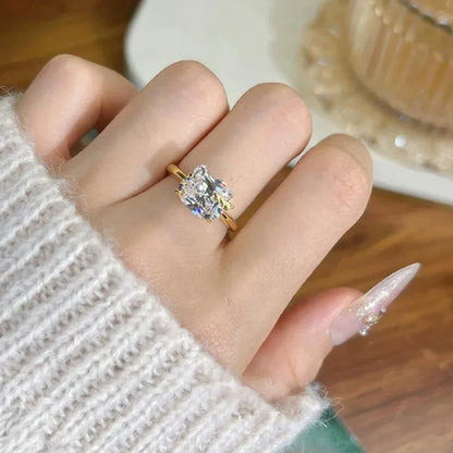Hello Kitty Cat Ring – Gold Plated Silver Sapphire Kitty Ring