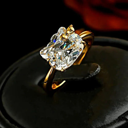 Hello Kitty Cat Ring – Gold Plated Silver Sapphire Kitty Ring