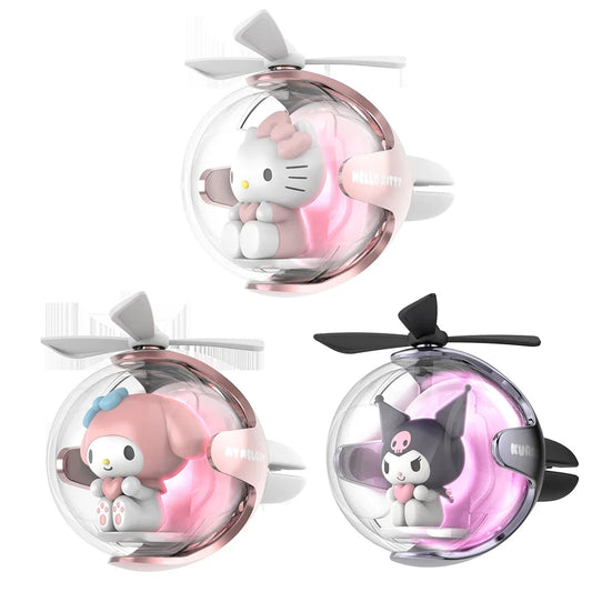 Hello Kitty car air freshener rotating propeller vent fragrance product photo