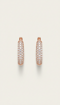 Diamond Pavé Hoop Earrings Pair