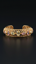 Gold-plated radiance cuff bracelet