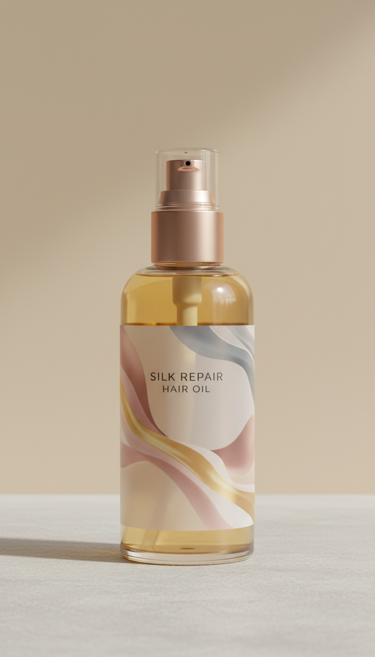 Silk Repair Hair Oil Glass Bottle