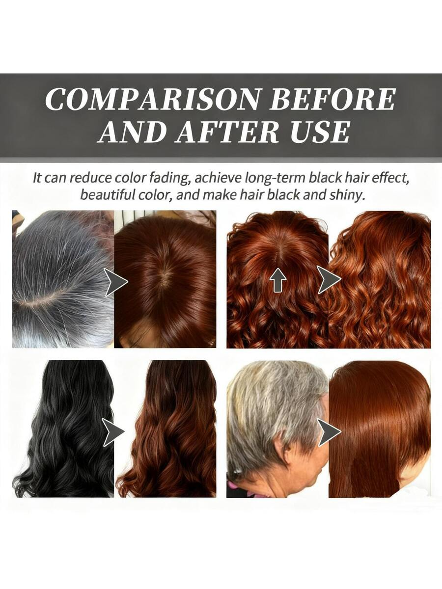 Fruit Hair Dye Cream with Applicator Comb for Gray Hair Easy Home Hair Coloring