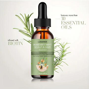 Rosemary Mint Hair Growth Oil with Biotin – Scalp Strengthening & Hair Loss Treatment