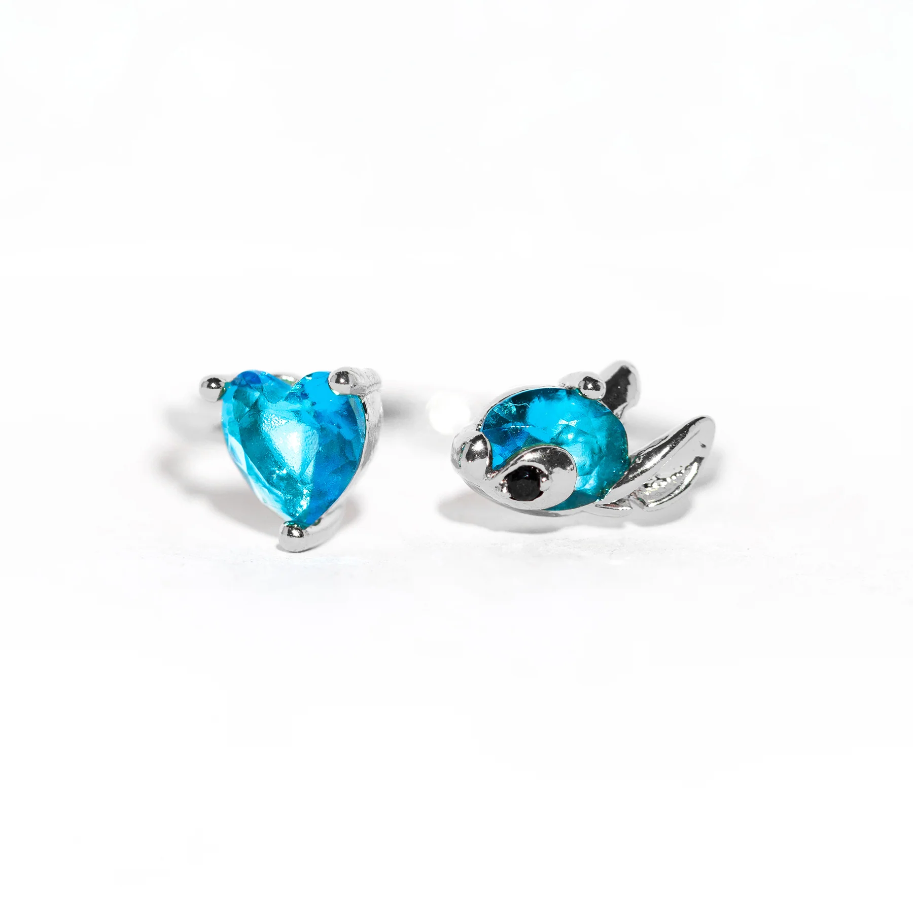 Stitch & Angel Gold Plated Adjustable Crystal Open Ring