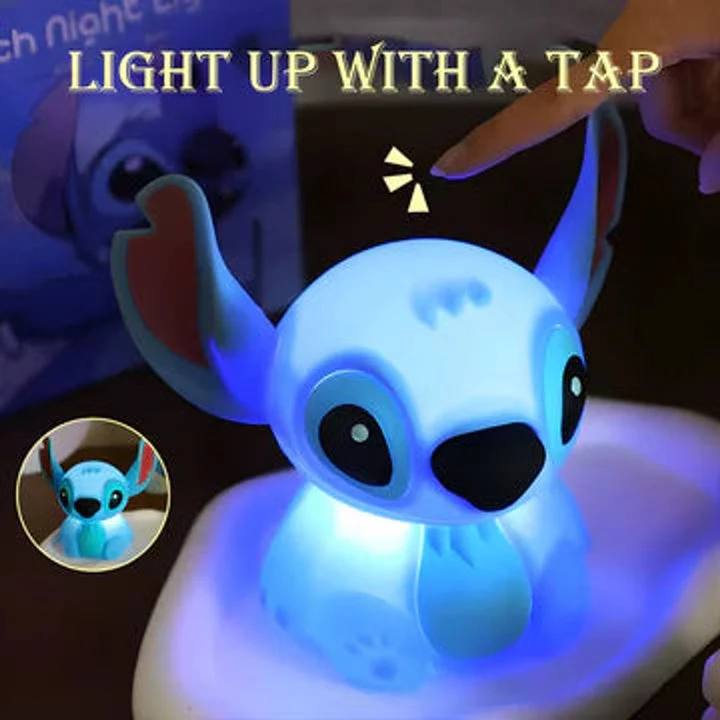 Stitch Night Light Soft Silicone LED Lamp for Bedroom