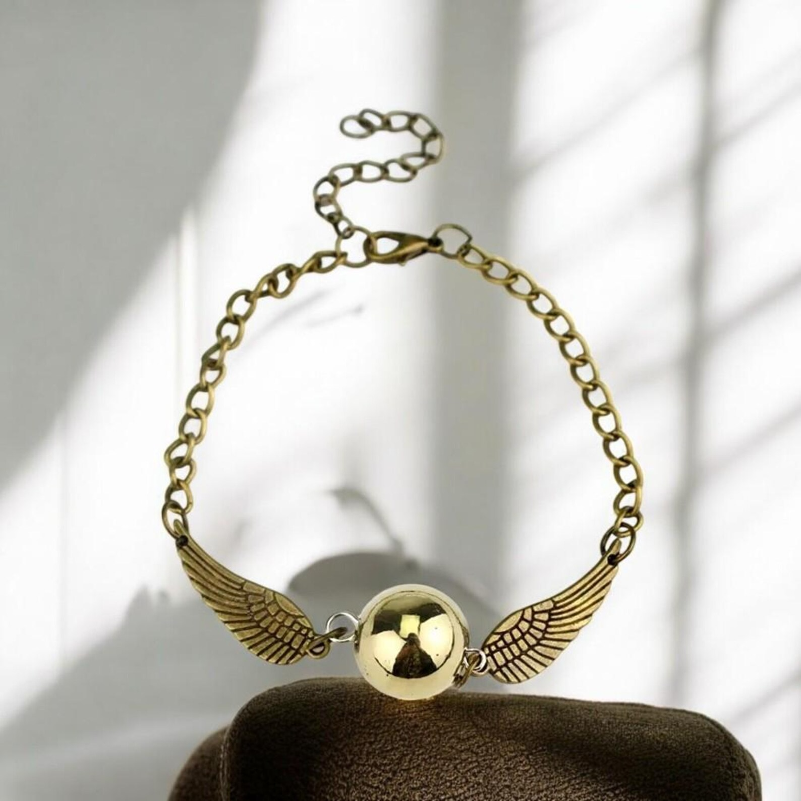 Golden Snitch Wings Bracelet Adjustable Wizard Inspired Charm Bracelet
