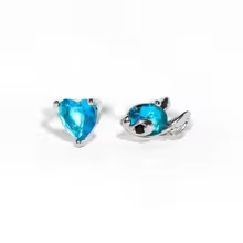 Stitch & Angel Gold Plated Adjustable Crystal Open Ring