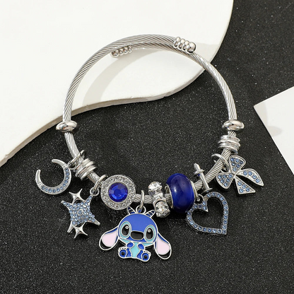 Blue Cartoon Charm Bracelet
